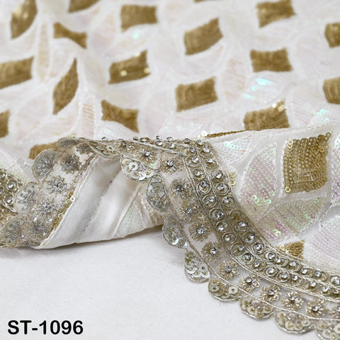 White Georgette Designer Dupatta for women, Bridal Wedding lehenga Chunni/Veil Sequin Scarf Indian Ethnic Dress Stole Ideal Gift Bridesmaid