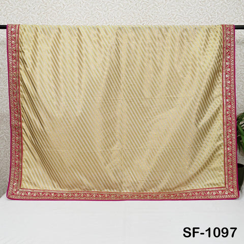 Beige Dupatta Banarasi Sequin Long Brocade Dupatta Chunni Bridal Veil Wedding Lehenga Shawls Wraps Punjabi Dress Head Scarf Women Gift Wife