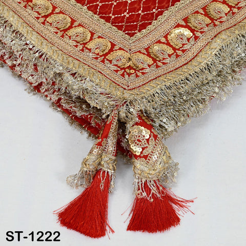 Red Organza Designer Dupatta for women, Bridal Wedding lehenga Chunni/Veil Beads Sequin Scarf Indian Ethnic Dress Stole Gift Bridesmaid