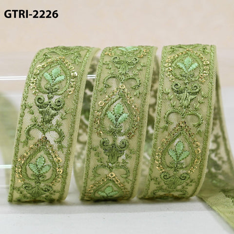 9 Yard Embroidery Ribbon for Kids Crafting Sewing Costumes Dog Collar Tote Bags, Lampshades, Holidays Decor Embroidered Embellishment 3cm