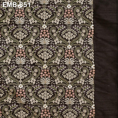 Indian Embroidery Fabric by the yard Embroidered Wedding Costumes Fabric Regency Reticules Victorian Handbags Marie Antoinette Junk Journals