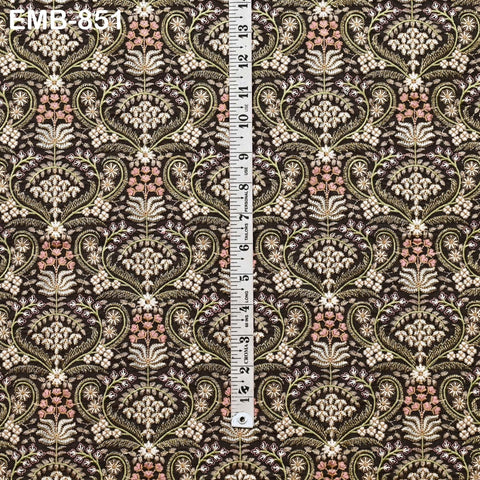 Indian Embroidery Fabric by the yard Embroidered Wedding Costumes Fabric Regency Reticules Victorian Handbags Marie Antoinette Junk Journals