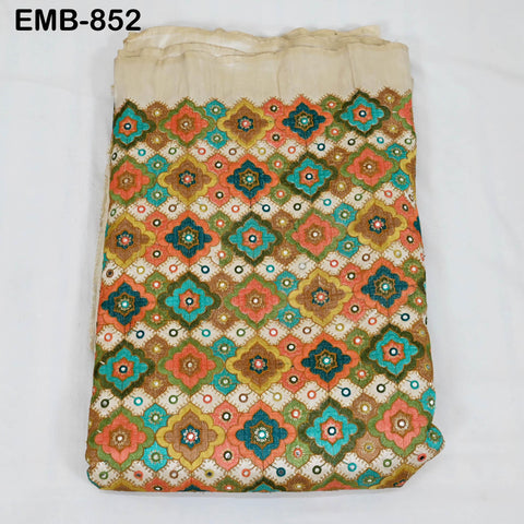 Indian Embroidery Fabric by the yard Embroidered Wedding Costumes Fabric Regency Reticules Victorian Handbags Marie Antoinette Junk Journals