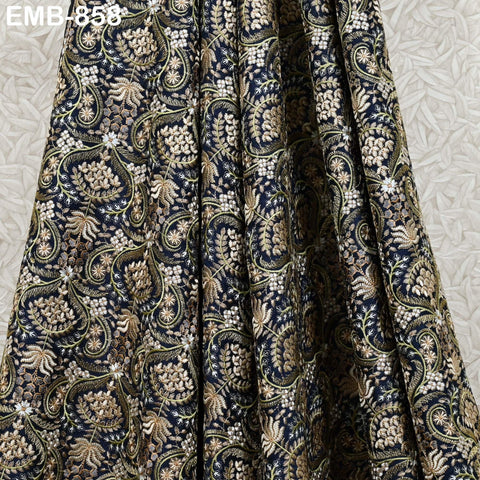 Indian Embroidery Fabric by the yard Embroidered Wedding Costumes Fabric Regency Reticules Victorian Handbags Marie Antoinette Junk Journals