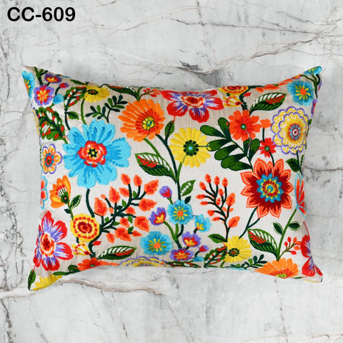 Boho Embroidered Cushion Cover | Decorative Pillowcase | Embroidered Throw Pillow | Home Decor Gifts for House Warming, Festive, Wedding