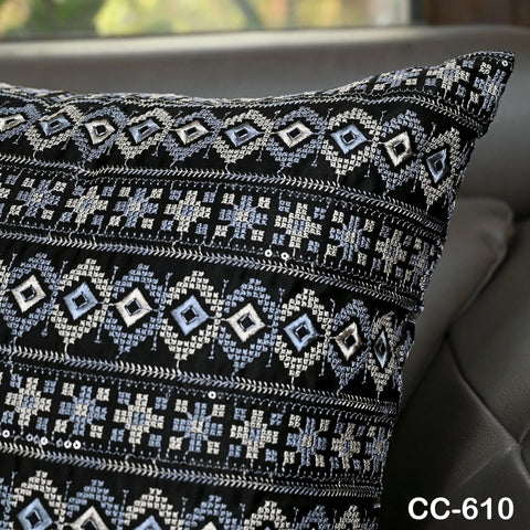 Embroidered Throw Pillow - Handmade Embroidery Cushion Cover - Decorative Home Decor - Special Gift for House Warming Bridal Shower Wedding