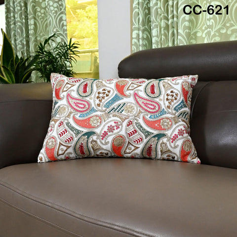 Embroidered Pillowcase | Indian Handmade Embroidery Throw Pillow cover Decorative Body Sham, Cushion Cover Boho Home Decor HouseWarming Gift