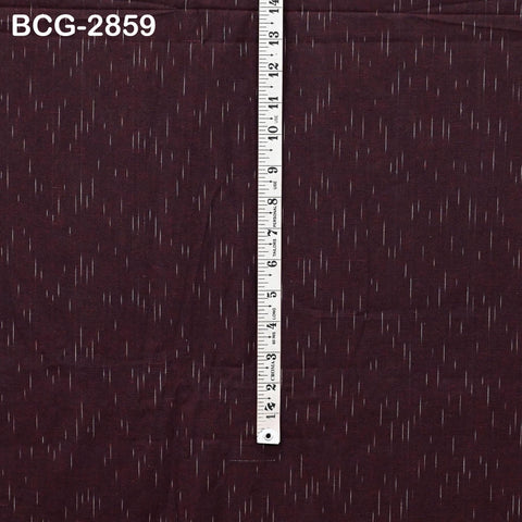 Burgundy Ikat Cotton Fabric Handloom Fabric by the yard Summer Dresses Material Home Decor Yarn Dyed Remnant Quilting Table Runner