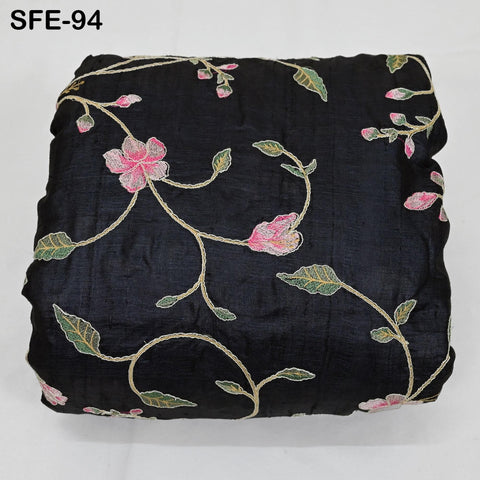 Pure Tussar Silk Embroidery Fabric by the yard Indian Embroidered Raw Silk Wild Natural Handmade Peace Silk Tussah Dresses Material Costumes