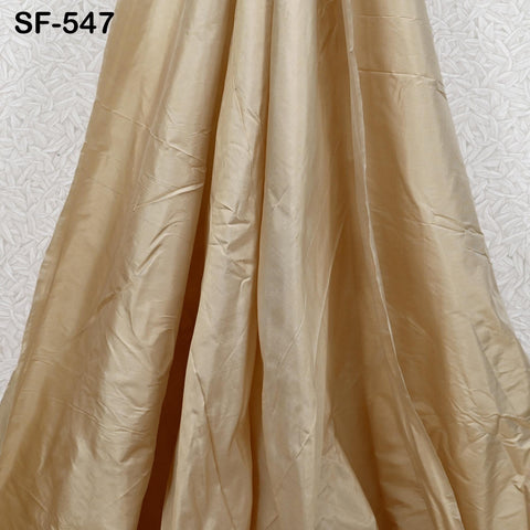 80gsm Champagne Indian Pure Silk Fabric by the yard Mulberry Silk Home decor Curtains Scarf Costume Apparel Wedding Evening Dresses Doll