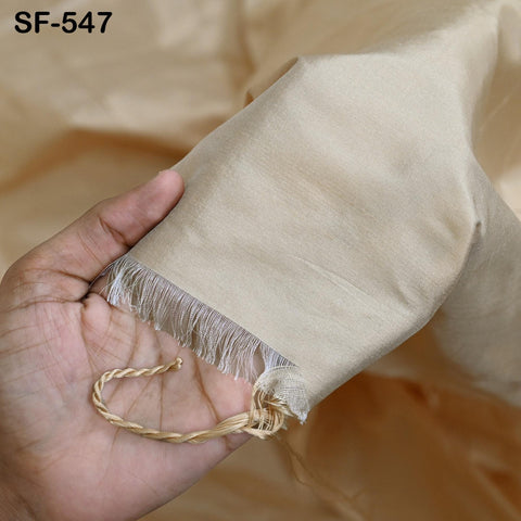 80gsm Champagne Indian Pure Silk Fabric by the yard Mulberry Silk Home decor Curtains Scarf Costume Apparel Wedding Evening Dresses Doll