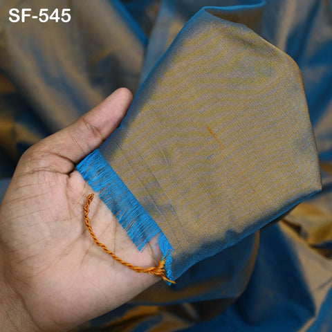 80gsm Indian Pure Silk Fabric by yard Soft Silk Scarf Apparel Textile Wedding Evening Renaissance Dress Theatrical Costumes Turquoise Brown