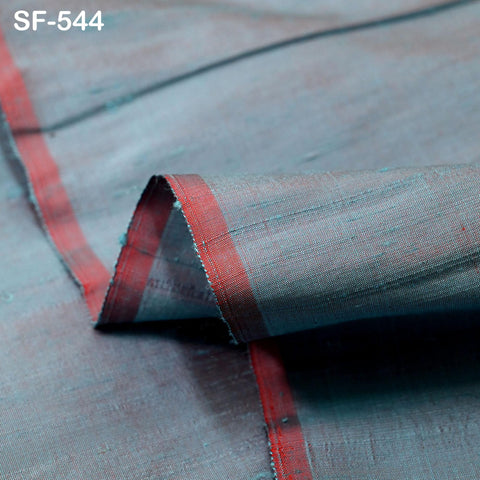 Iridescent Blue Red Pure Dupioni Fabric Yardage Wedding Bridesmaid Prom Dresses Indian Raw Silk Dupion Crafting Sewing Drapery