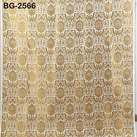 Brocade Fabric Ivory Banaras Wedding Dress Textile Blended by the Yard Theatrical Costumes Home Decor Marie Antoinette Renaissance Dresses