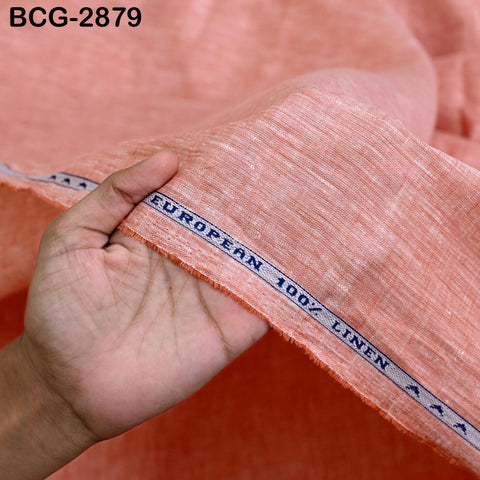 56'' Peach Pure Linen fabric by the yard Extra Wide Natural Linen Women Summer Dresses Shirts Skirts Crafting Sewing Curtains Home Decor