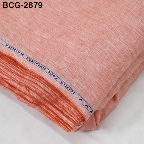 56'' Peach Pure Linen fabric by the yard Extra Wide Natural Linen Women Summer Dresses Shirts Skirts Crafting Sewing Curtains Home Decor