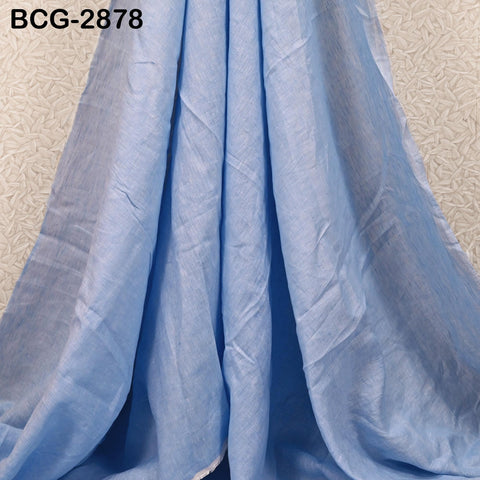 56'' Sky Blue Pure Linen fabric by the yard Extra Wide Natural Linen Women Summer Dresses Shirts Skirts Crafting Sewing Curtains Home Decor