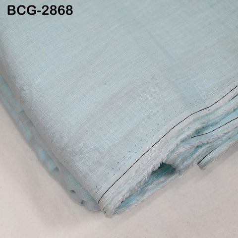 56'' Ice Blue Pure Linen fabric by the yard Extra Wide Natural Linen Women Summer Dresses Shirt Skirt Crafting Sewing Curtains Home Decor