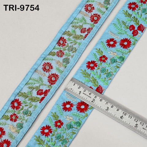 9 Yard Indian Embroidery Ribbons Trim Decor Sari Border Craft Sewing Fabric Decorative Lampshades, Making Footwear Home Decor Trimmings 5cm