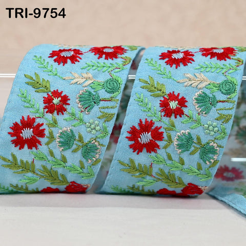 9 Yard Indian Embroidery Ribbons Trim Decor Sari Border Craft Sewing Fabric Decorative Lampshades, Making Footwear Home Decor Trimmings 5cm