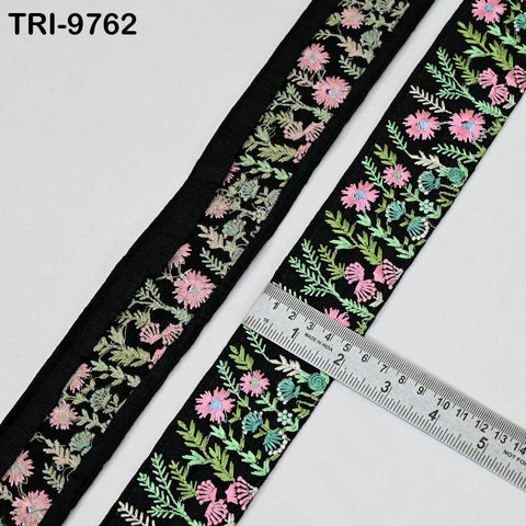 9 Yard Indian Embroidery Ribbons Trim Decor Sari Border Craft Sewing Fabric Embroidered Lampshades, Making Footwear Home Decor Trimmings 5cm