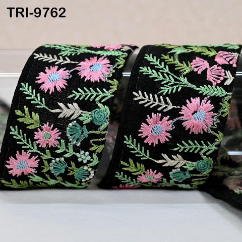 9 Yard Indian Embroidery Ribbons Trim Decor Sari Border Craft Sewing Fabric Embroidered Lampshades, Making Footwear Home Decor Trimmings 5cm