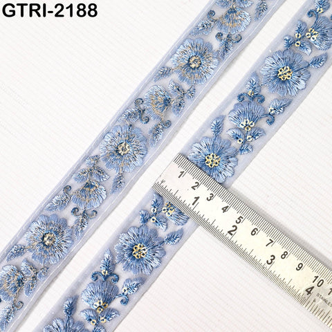 9 Yard Embroidery 3cm Ribbons Fabric Trim 6cm Indian Embroidered DIY Crafting Border Sewing Tote Bag Shoe Making Costumes Holiday Ornaments