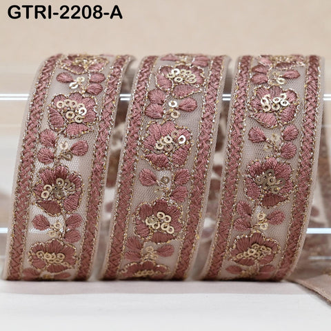 9 Yard 3cm Embroidery Ribbon for Kids Crafting Sewing Costumes Dog Collar Tote Bags, Lampshades, Holidays Decor Embroidered Embellishment