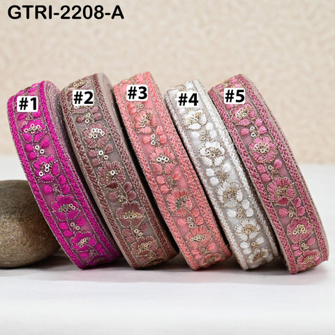 9 Yard 3cm Embroidery Ribbon for Kids Crafting Sewing Costumes Dog Collar Tote Bags, Lampshades, Holidays Decor Embroidered Embellishment