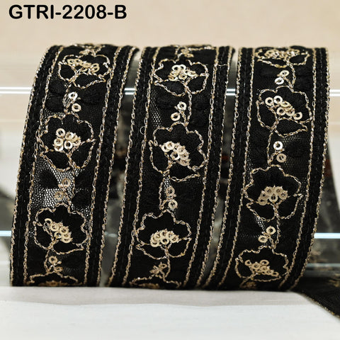 9 Yard 3cm Embroidery Ribbon for Kids Crafting Sewing Costumes Dog Collar Tote Bags, Lampshades, Holidays Decor Embroidered Embellishment