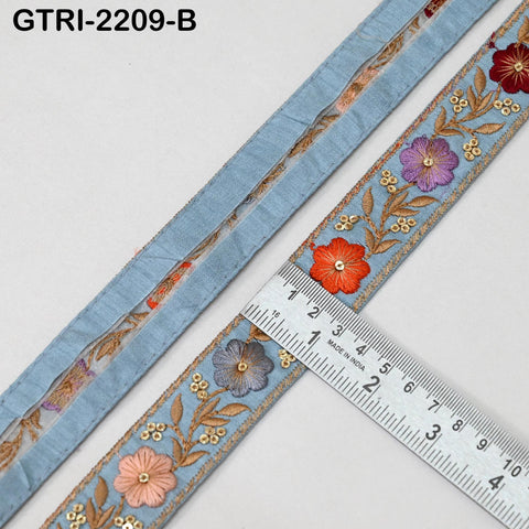 9 Yard 3cm Embroidery Ribbon for Kids Crafting Sewing Costumes Dog Collar Tote Bags, Lampshades, Holidays Decor Embroidered Embellishment