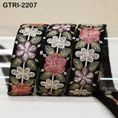 9 Yard 3cm Embroidery Ribbon for Kids Crafting Sewing Costumes Dog Collar Tote Bags, Lampshades, Holidays Decor Embroidered Embellishment