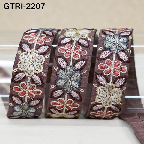 9 Yard 3cm Embroidery Ribbon for Kids Crafting Sewing Costumes Dog Collar Tote Bags, Lampshades, Holidays Decor Embroidered Embellishment