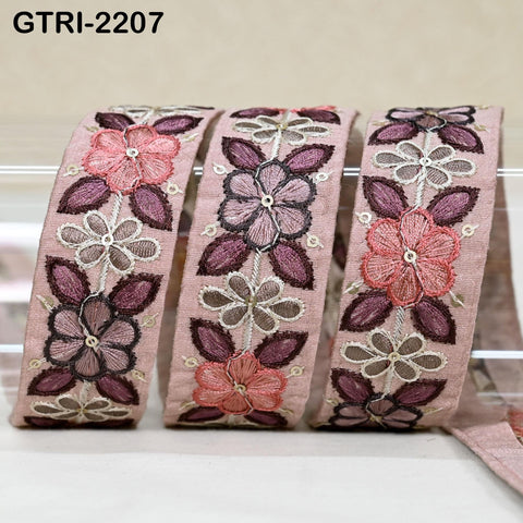 9 Yard 3cm Embroidery Ribbon for Kids Crafting Sewing Costumes Dog Collar Tote Bags, Lampshades, Holidays Decor Embroidered Embellishment