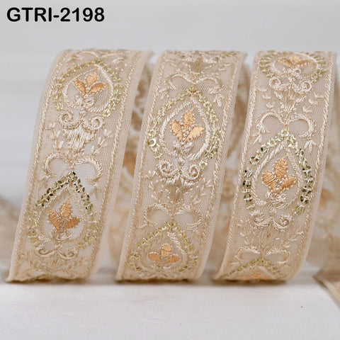 9 Yard Embroidery Ribbon for Kids Crafting Sewing Costumes Dog Collar Tote Bags, Lampshades, Holidays Decor Embroidered Embellishment 3cm