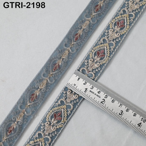 9 Yard Embroidery Ribbon for Kids Crafting Sewing Costumes Dog Collar Tote Bags, Lampshades, Holidays Decor Embroidered Embellishment 3cm