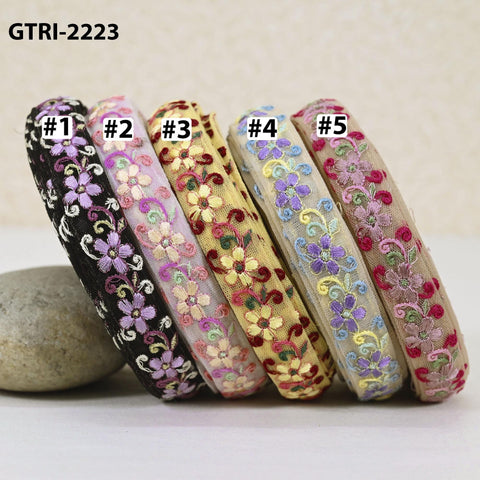 9 Yard Embroidery Ribbon for Kids Crafting Sewing Costumes Dog Collar Tote Bags, Lampshades, Holidays Decor Embroidered Embellishment 3cm