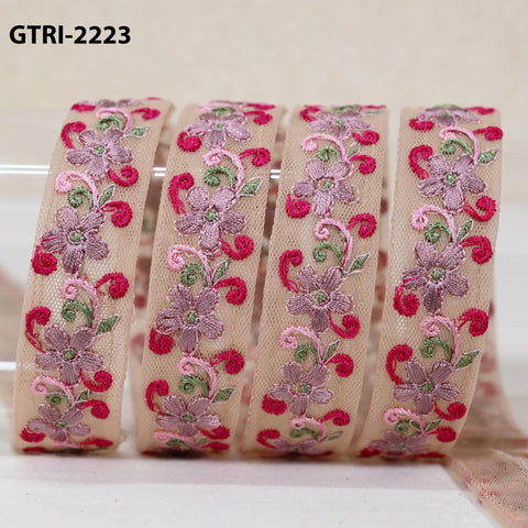 9 Yard Embroidery Ribbon for Kids Crafting Sewing Costumes Dog Collar Tote Bags, Lampshades, Holidays Decor Embroidered Embellishment 3cm