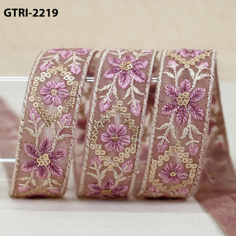 9 Yard Embroidery Ribbon Trim 3cm Indian Sari Border Embroidered Crafting Sewing Costumes Tablecloth Lampshades Home Decor Holiday Ornaments