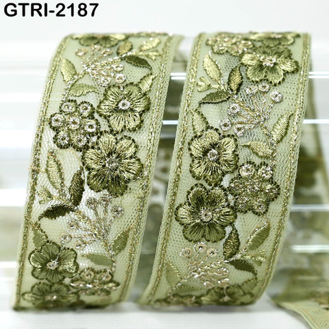 9 Yard Embroidery Ribbons Trim 6cm Indian Embroidered Fabric DIY Crafting Border Sewing Tote Bag Shoe Making Costumes Holiday Ornaments 3cm