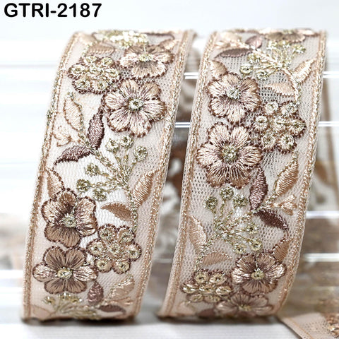 9 Yard Embroidery Ribbons Trim 6cm Indian Embroidered Fabric DIY Crafting Border Sewing Tote Bag Shoe Making Costumes Holiday Ornaments 3cm