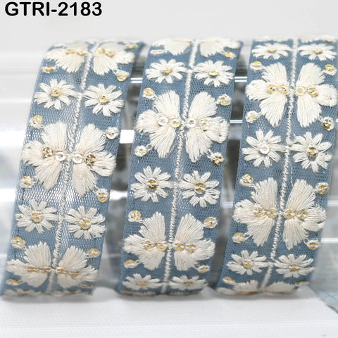 9 Yard Embroidery Ribbons Trim 6cm Indian Embroidered Fabric DIY Crafting Border Sewing Tote Bag Shoe Making Costumes Holiday Ornaments 3cm