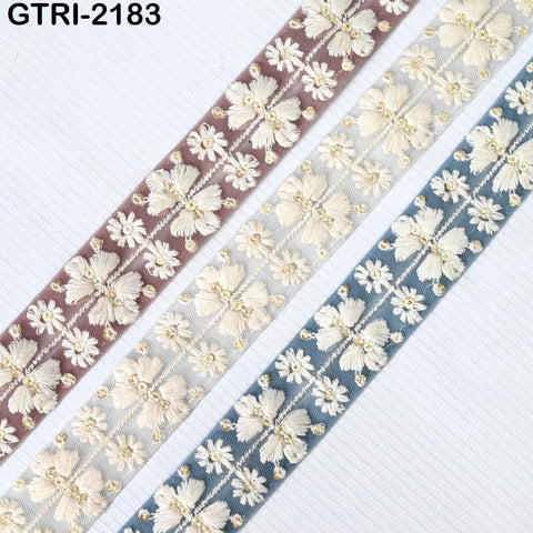 9 Yard Embroidery Ribbons Trim 6cm Indian Embroidered Fabric DIY Crafting Border Sewing Tote Bag Shoe Making Costumes Holiday Ornaments 3cm