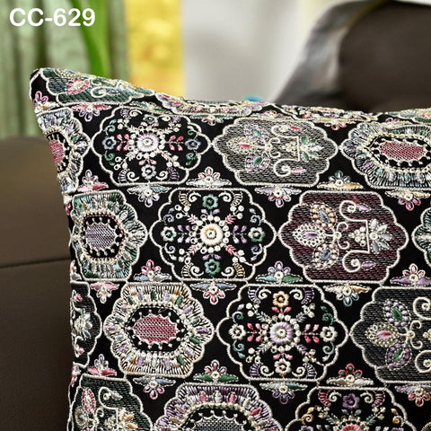 Embroidered Pillowcase | Indian Handmade Embroidery Throw Pillow cover Decorative Body Sham, Cushion Cover Boho Home Decor HouseWarming Gift