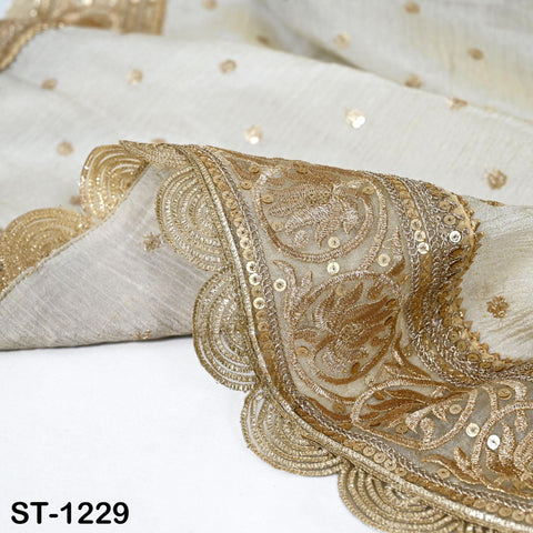 Gold Zari Tissue Dupatta for Women, Bridal Wedding lehenga Heavy Chunni Veil Sequin Scarf, Indian Ethnic Dress Costume Bridesmaid's Gift