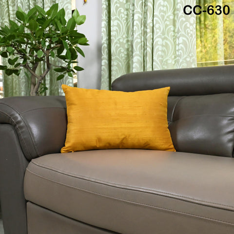 Honey Yellow Pure Dupioni Silk Pillowcase, Cushion Cover Rectangle Handmade Pure Shantung Silk Pillow Decorative Home Decor Wedding Gift