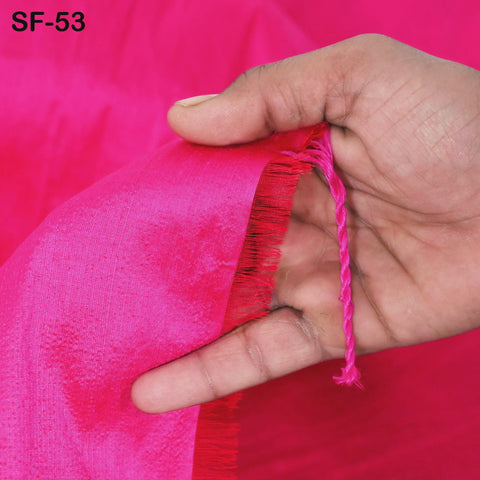 Iridescent Hot Pink Dupioni Silk Square Pillowcase, Luxury Cushion Cover Handmade Shantung Silk Throw Pillow, Home Decor House Warming Gift