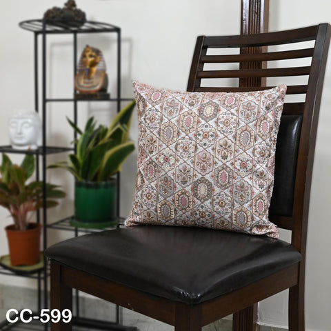 Boho Geometric Embroidered Cushion cover | Pastel color Embroidered Throw Pillow | Tribal Bohemian Sofa Decor | Handmade Cover Turkish kilim