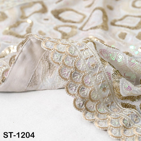 White Georgette Designer Dupatta for women, Bridal Wedding lehenga Chunni/Veil Sequin Scarf Indian Ethnic Dress Stole Ideal Gift Bridesmaid