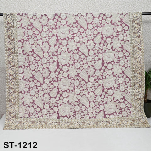 Onion Pink Embroidery Dupatta Women Georgette Chunni Bridal Veil Lehenga Wrap Stole Festival Wedding Punjabi Chunri India Ethnic Attire